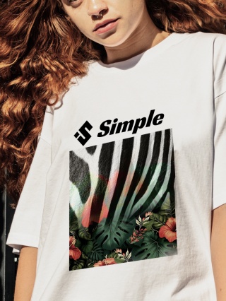 Koszulka damska Paradise Biała Regular od Simple